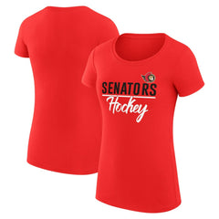 Ottawa Senators G-III 4Her by Carl Banks Women's Super-Slim Fit Lightweight Team Sport T-Shirt Red