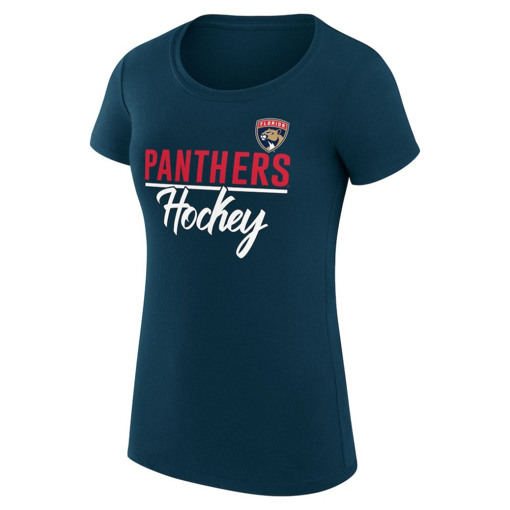 Florida Panthers G-III 4Her by Carl Banks Women's Super-Slim Fit Lightweight Team Sport T-Shirt Navy