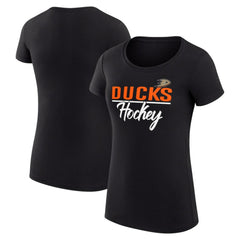 Anaheim Ducks G-III 4Her by Carl Banks Women's Super-Slim Fit Lightweight Team Sport T-Shirt Black