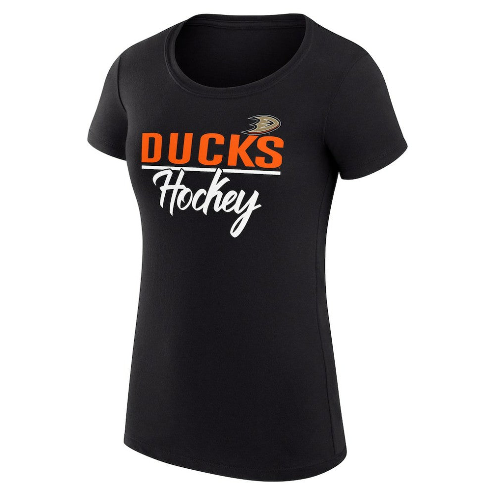 Anaheim Ducks G-III 4Her by Carl Banks Women's Super-Slim Fit Lightweight Team Sport T-Shirt Black