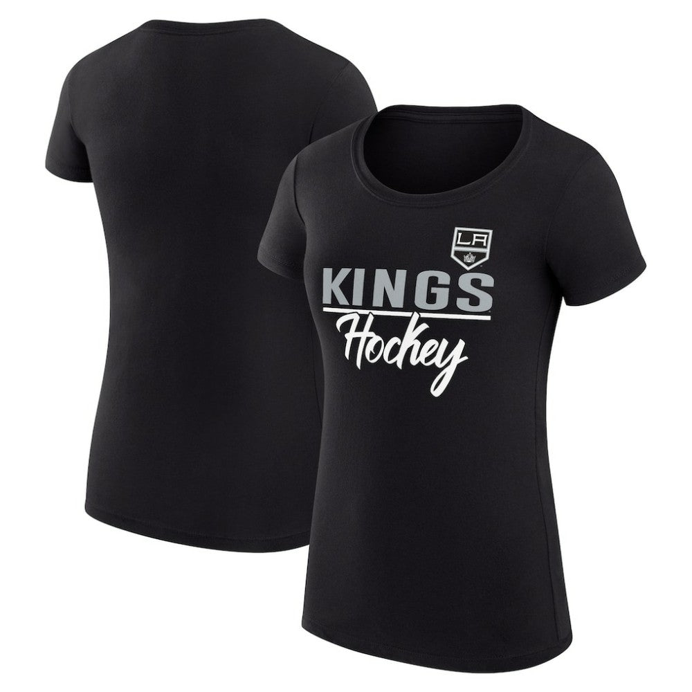 Los Angeles Kings G-III 4Her by Carl Banks Women's Super-Slim Fit Lightweight Team Sport T-Shirt Black