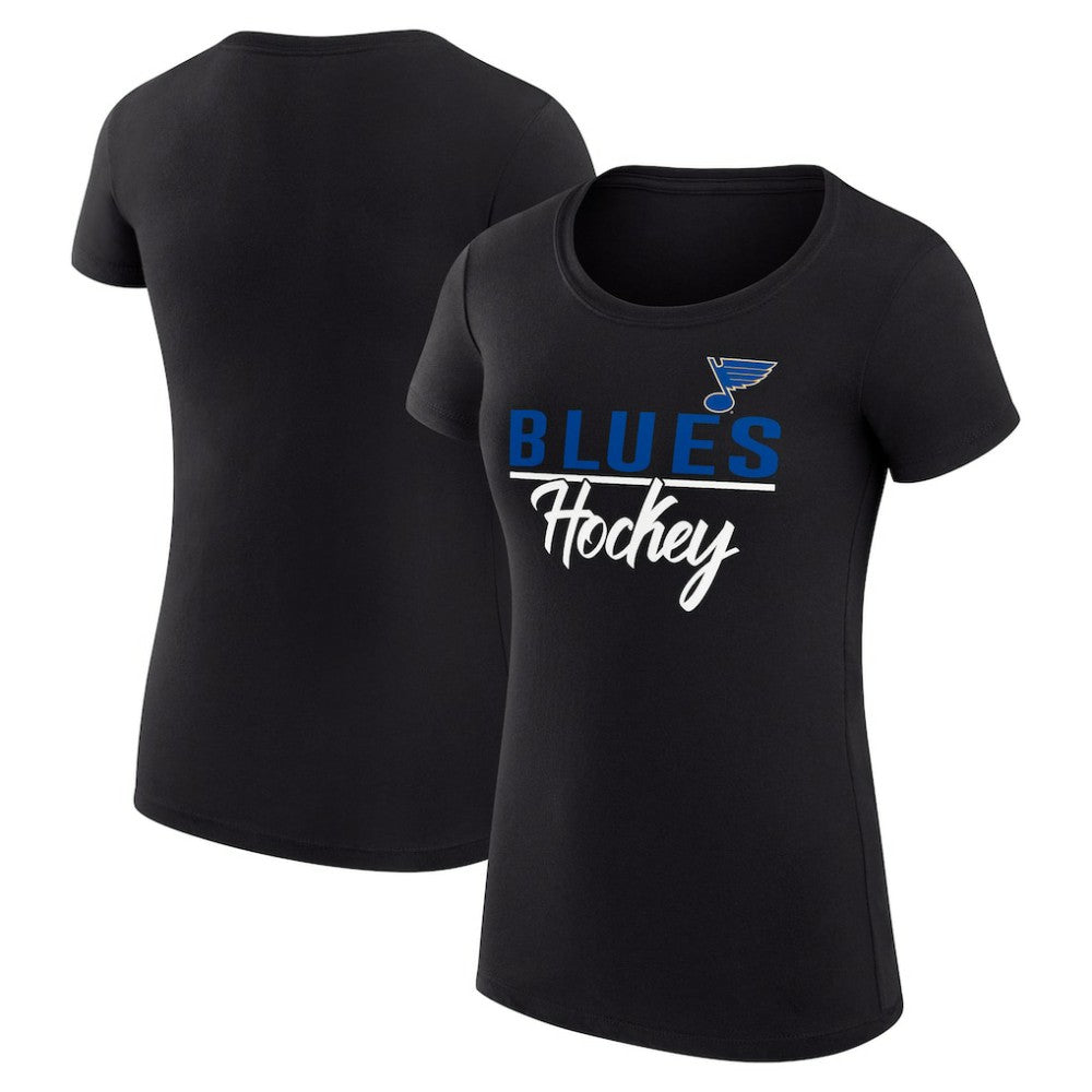 St. Louis Blues G-III 4Her by Carl Banks Women's Super-Slim Fit Lightweight Team Sport T-Shirt Black
