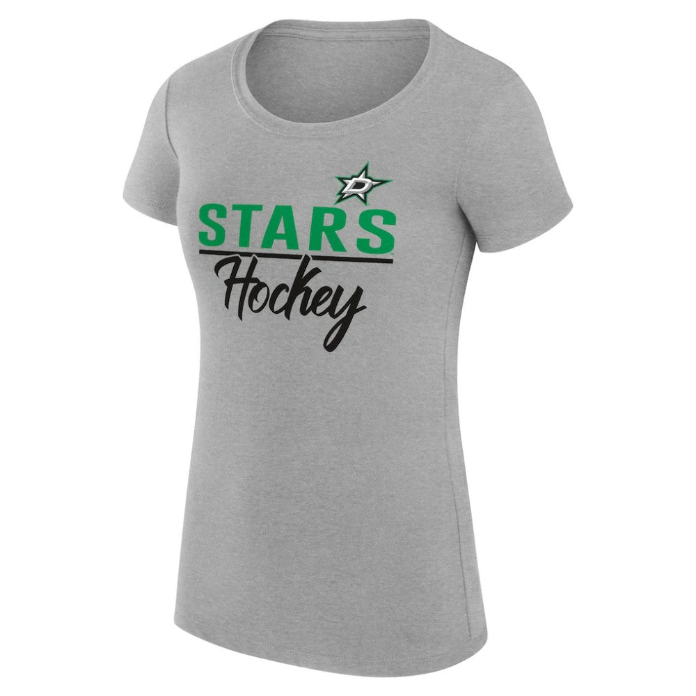 Dallas Stars G-III 4Her by Carl Banks Women's Super-Slim Fit Lightweight Team Sport T-Shirt Gray