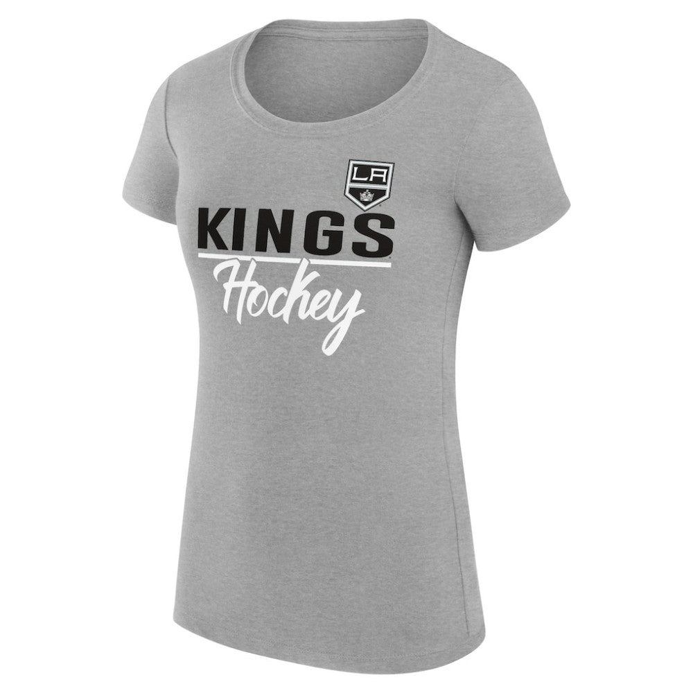 Los Angeles Kings G-III 4Her by Carl Banks Women's Super-Slim Fit Lightweight Team Sport T-Shirt Gray