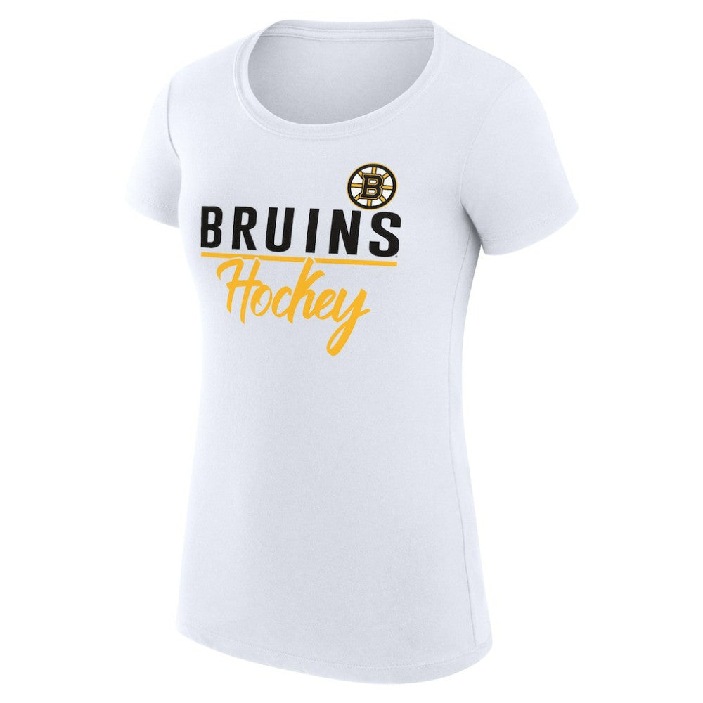 Boston Bruins G-III 4Her by Carl Banks Women's Super-Slim Fit Lightweight Team Sport T-Shirt White