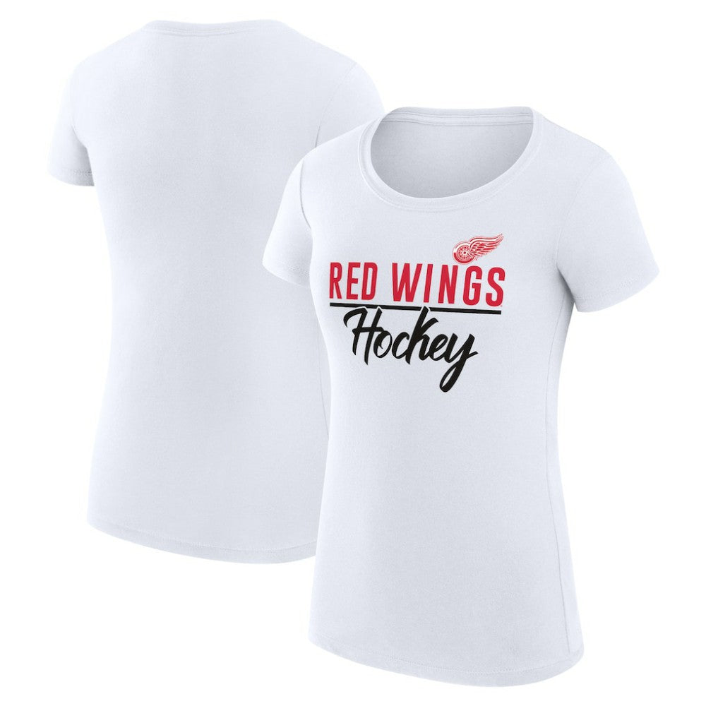 Detroit Red Wings G-III 4Her by Carl Banks Women's Super-Slim Fit Lightweight Team Sport T-Shirt White