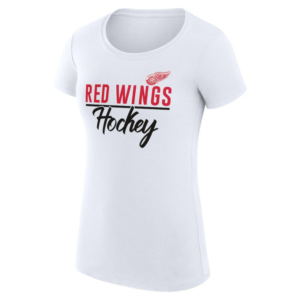 Detroit Red Wings G-III 4Her by Carl Banks Women's Super-Slim Fit Lightweight Team Sport T-Shirt White