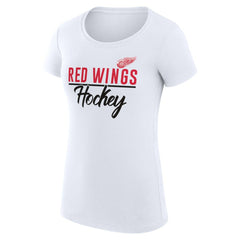 Detroit Red Wings G-III 4Her by Carl Banks Women's Super-Slim Fit Lightweight Team Sport T-Shirt White