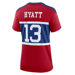 Jalin Hyatt New York Giants Women's Alternate Player Game Jersey - Century Red