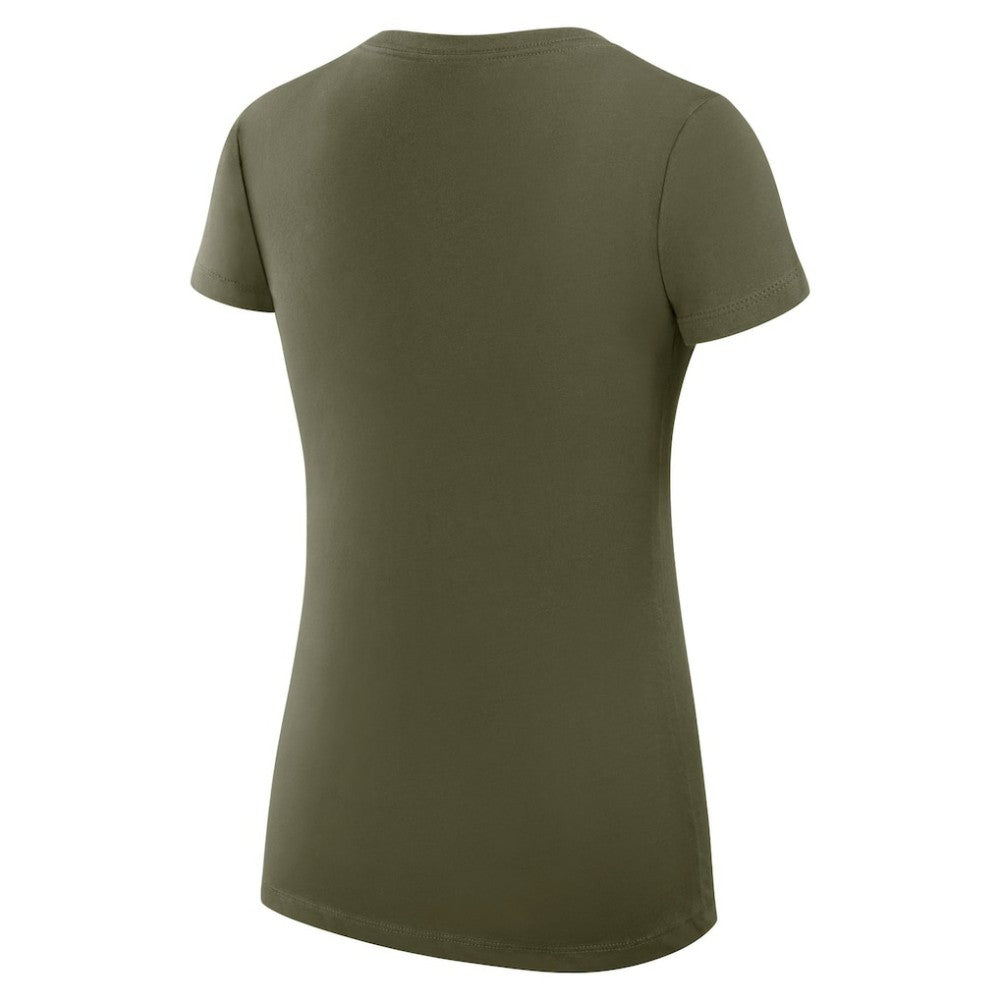 Dallas Stars G-III 4Her by Carl Banks Women's Super-Slim Fit Lightweight Team Sport V-Neck T-Shirt Olive