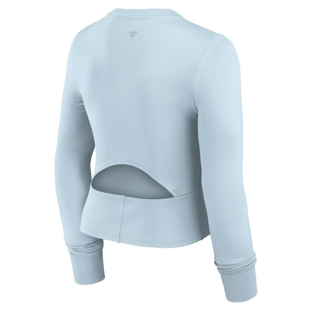 Los Angeles Dodgers Women's Studio Fitted Long Sleeve Gym Top  Light Blue