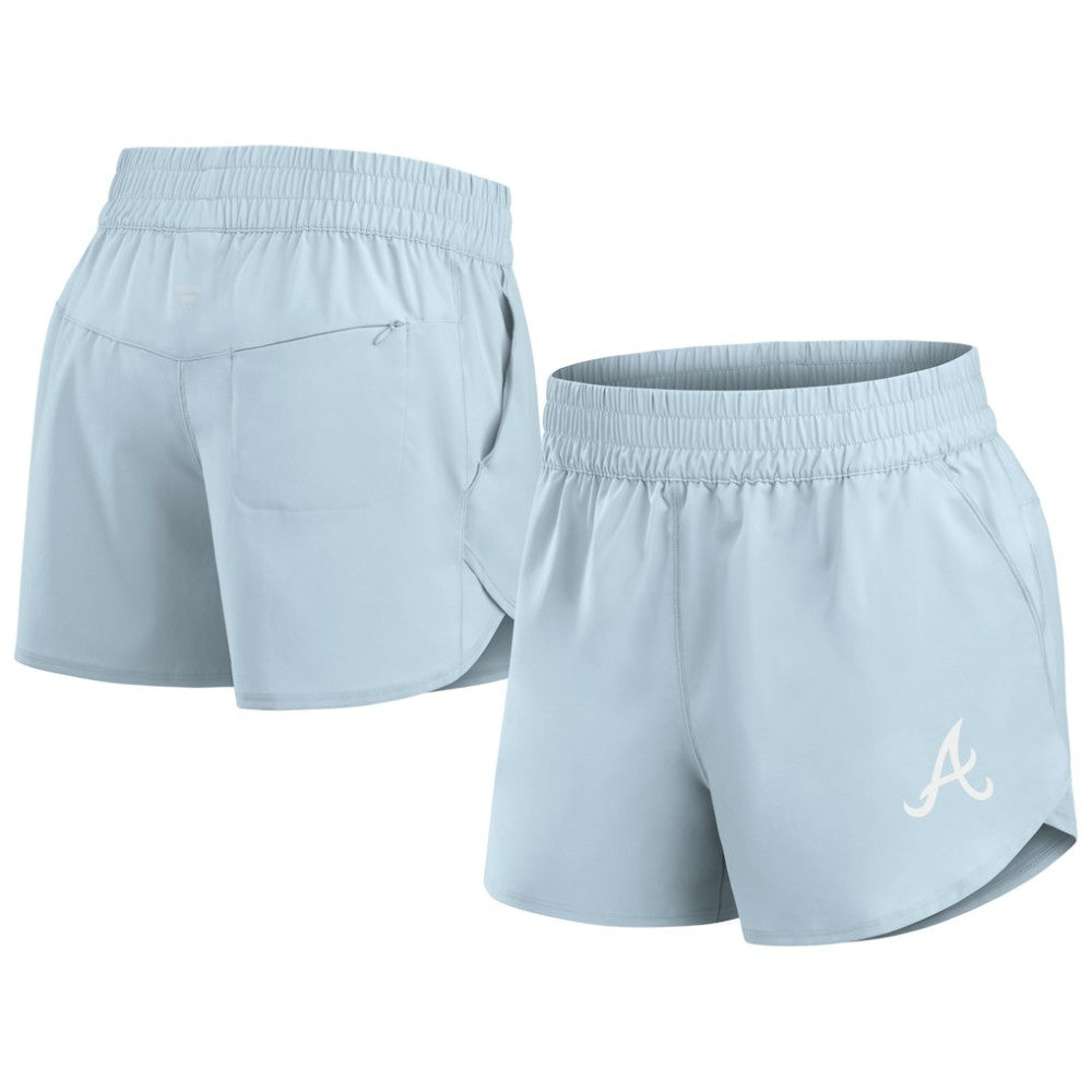 Atlanta Braves Women's Studio Woven Vibe Shorts Light Blue