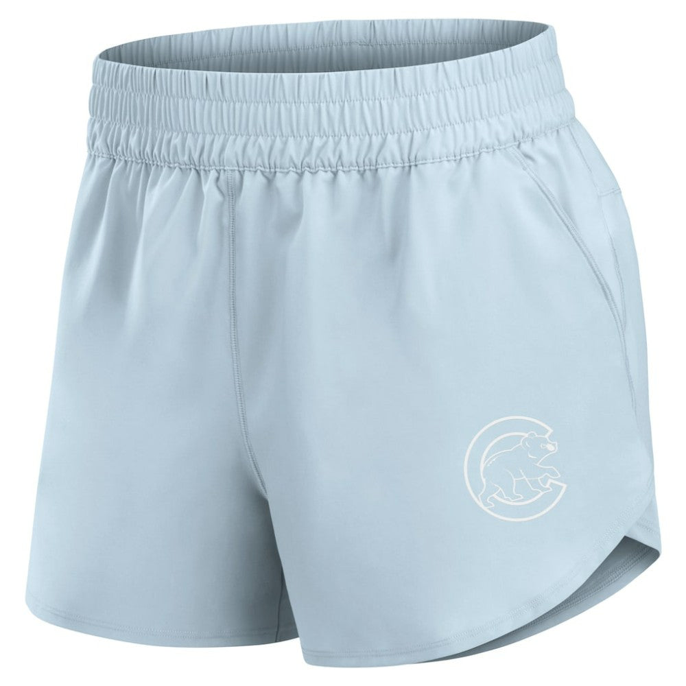 Chicago Cubs Women's Studio Woven Vibe Shorts Light Blue
