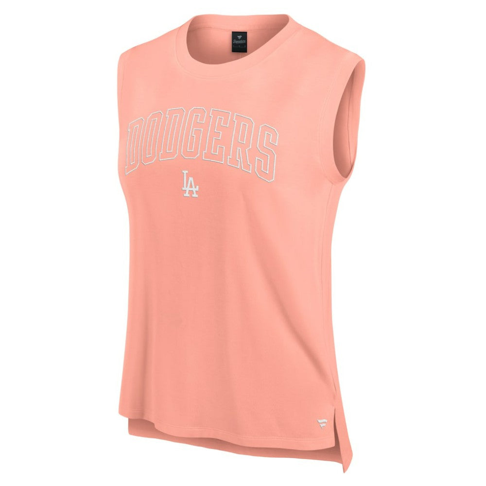 Los Angeles Dodgers Women's Studio Gym Tank Top Coral
