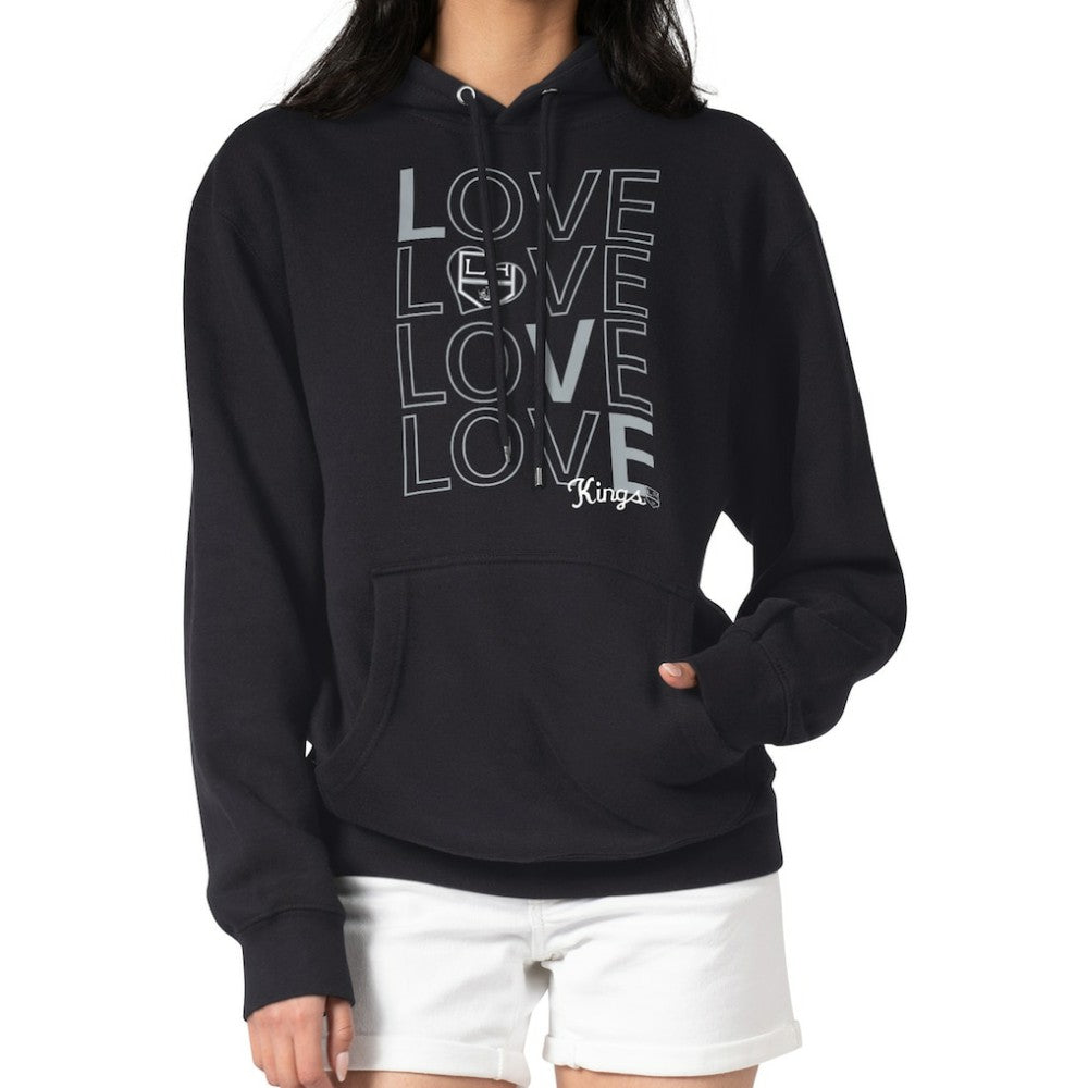 Los Angeles Kings G-III 4Her by Carl Banks Women's Hockey Love Fleece Pullover Hoodie Black