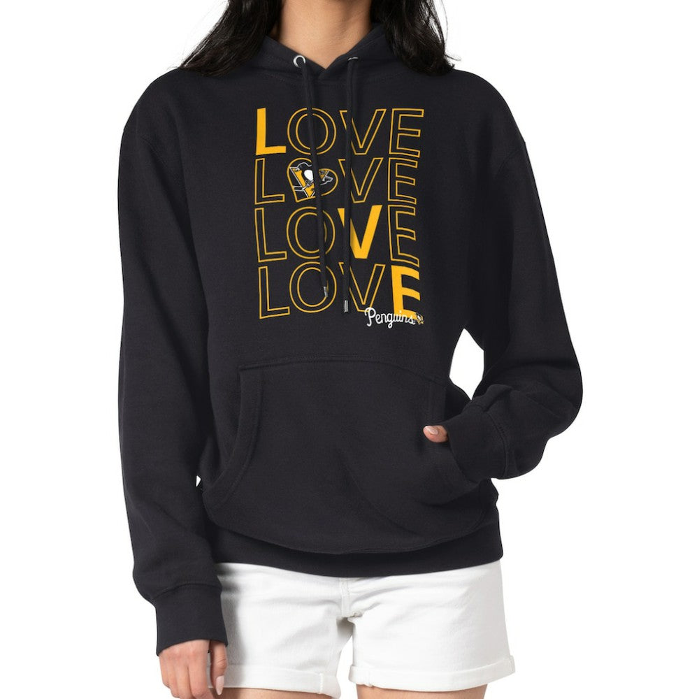 Pittsburgh Penguins G-III 4Her by Carl Banks Women's Hockey Love Fleece Pullover Hoodie Black