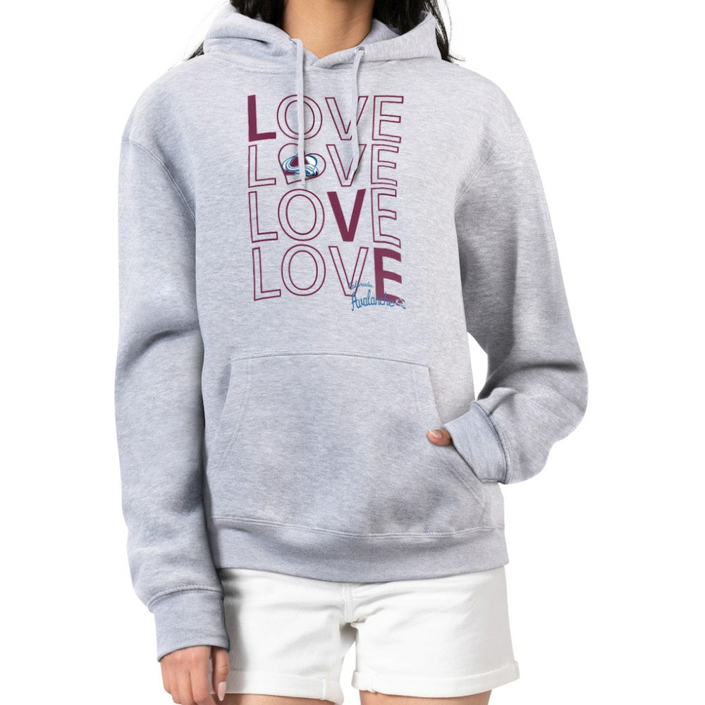 Colorado Avalanche G-III 4Her by Carl Banks Women's Hockey Love Fleece Pullover Hoodie Gray