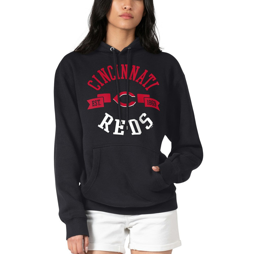 Cincinnati Reds G-III 4Her by Carl Banks Women's City Graphic Pullover Hoodie Black