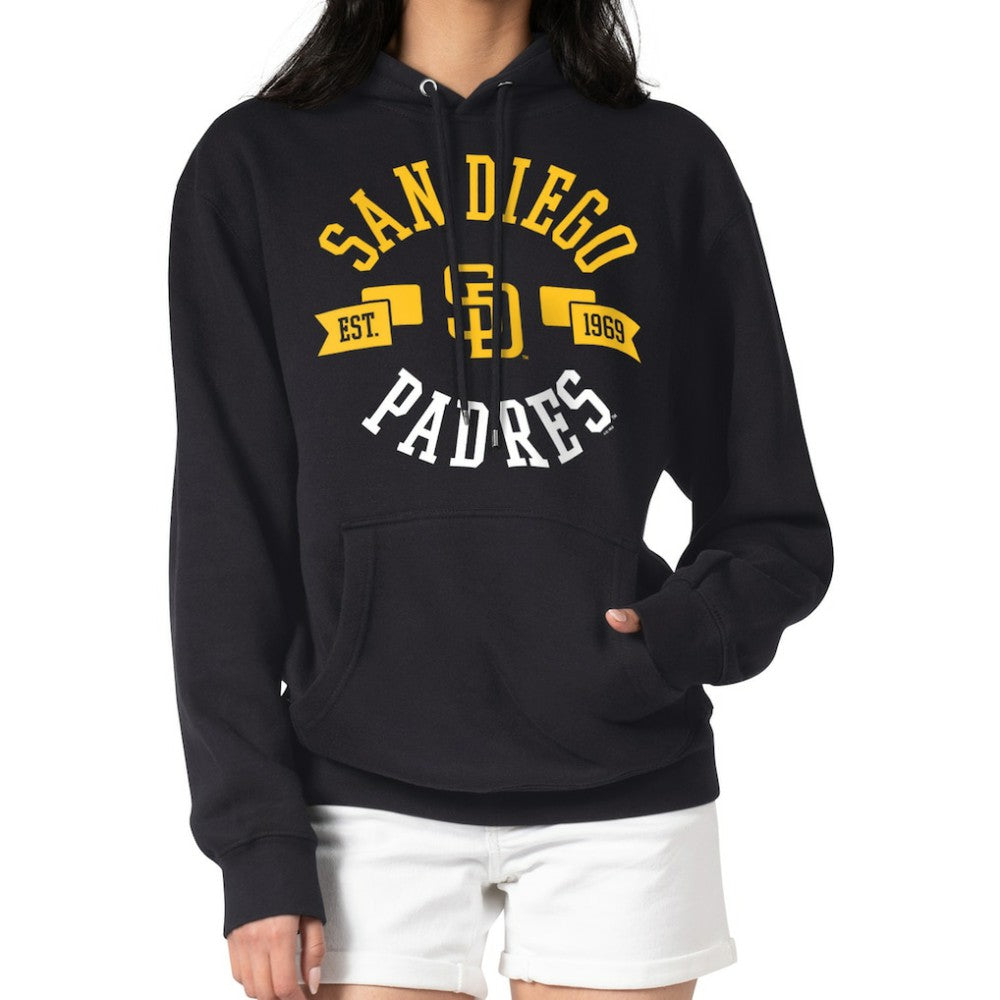 San Diego Padres G-III 4Her by Carl Banks Women's City Graphic Pullover Hoodie Black