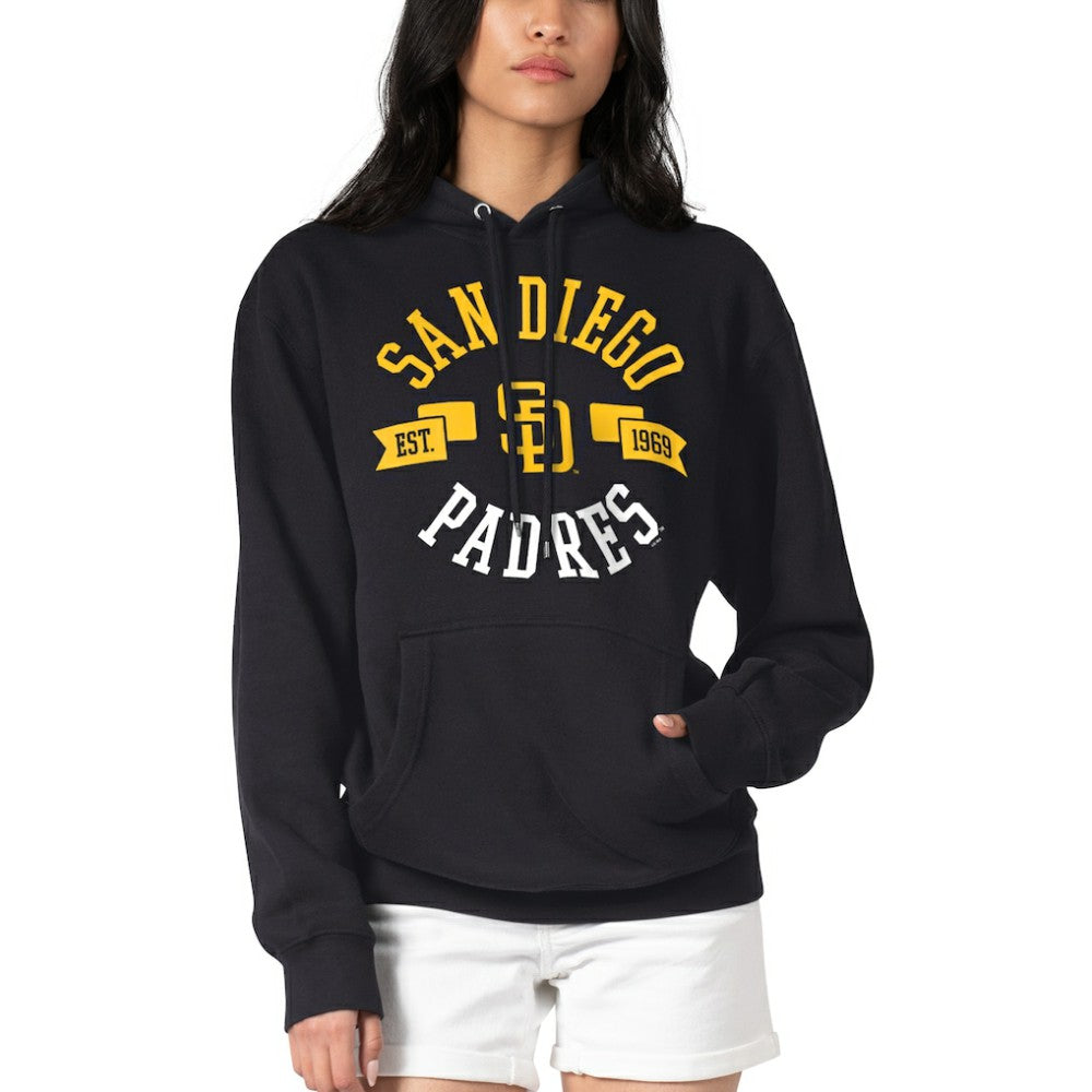 San Diego Padres G-III 4Her by Carl Banks Women's City Graphic Pullover Hoodie Black
