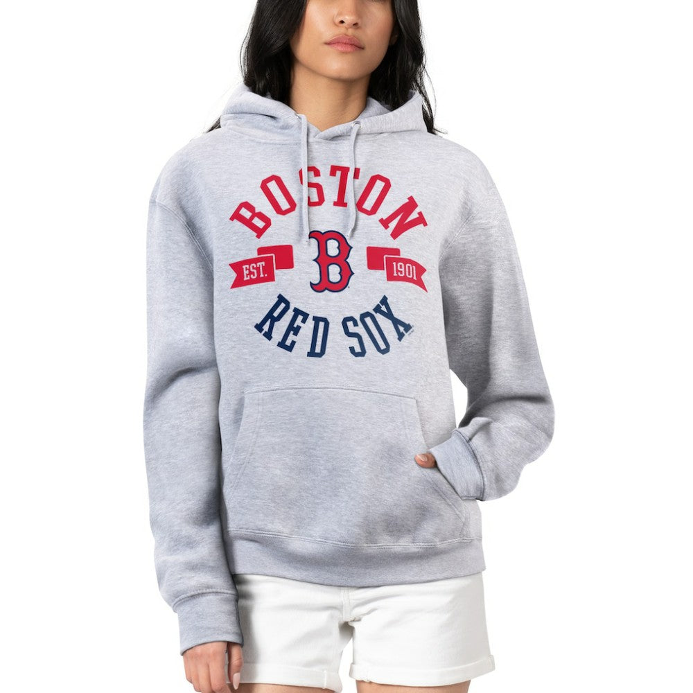 Boston Red Sox G-III 4Her by Carl Banks Women's City Graphic Pullover Hoodie Heather Gray