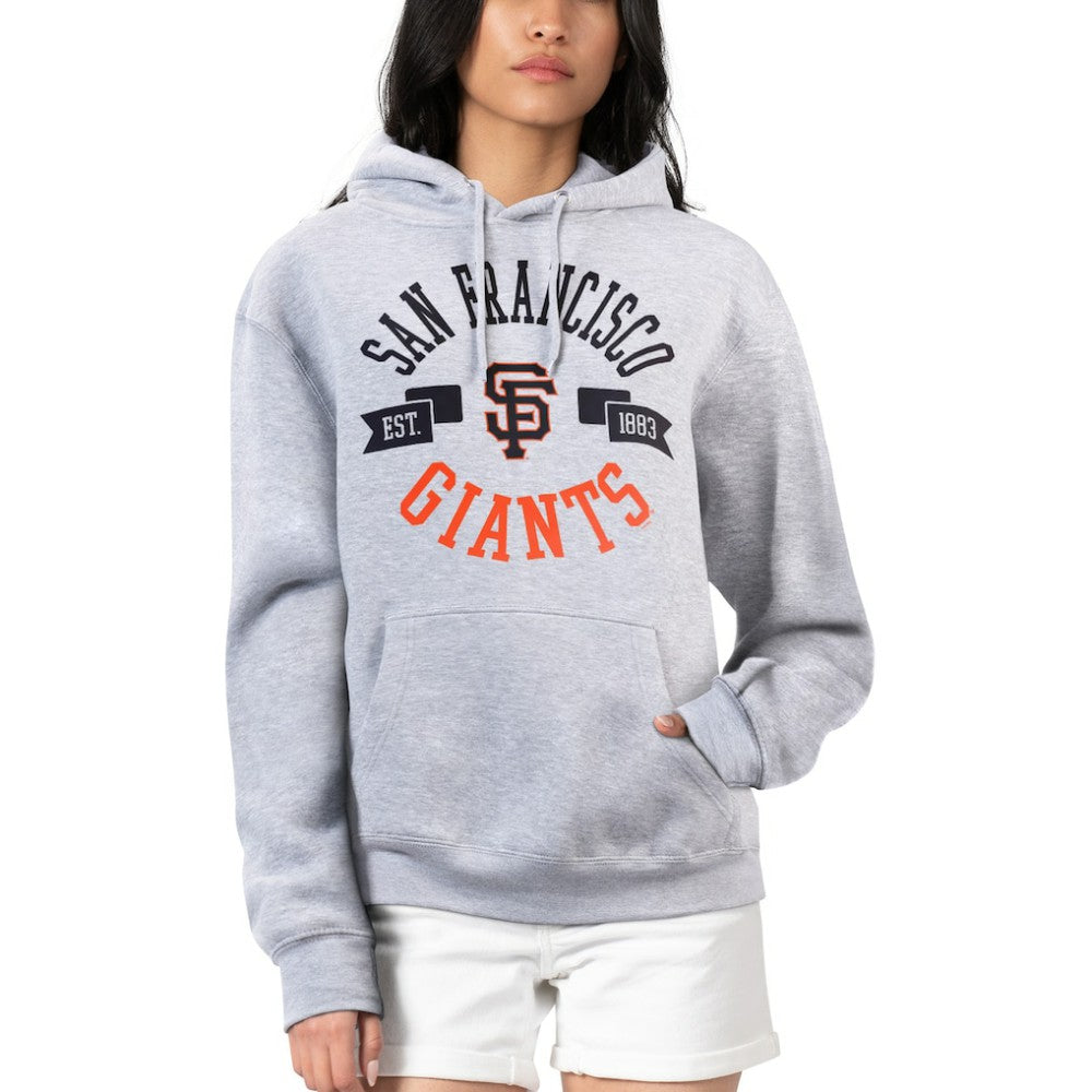San Francisco Giants G-III 4Her by Carl Banks Women's City Graphic Pullover Hoodie Heather Gray