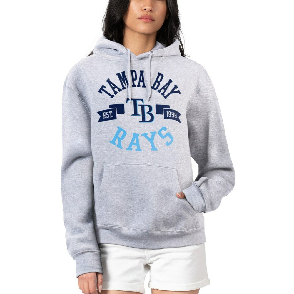 Tampa Bay Rays G-III 4Her by Carl Banks Women's City Graphic Pullover Hoodie Heather Gray