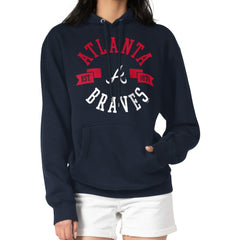 Atlanta Braves G-III 4Her by Carl Banks Women's City Graphic Pullover Hoodie Navy