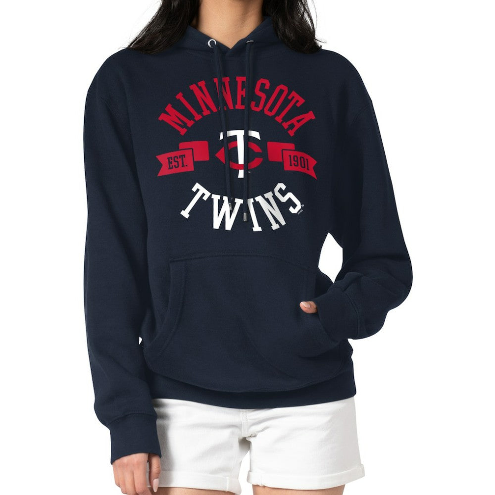 Minnesota Twins G-III 4Her by Carl Banks Women's City Graphic Pullover Hoodie Navy