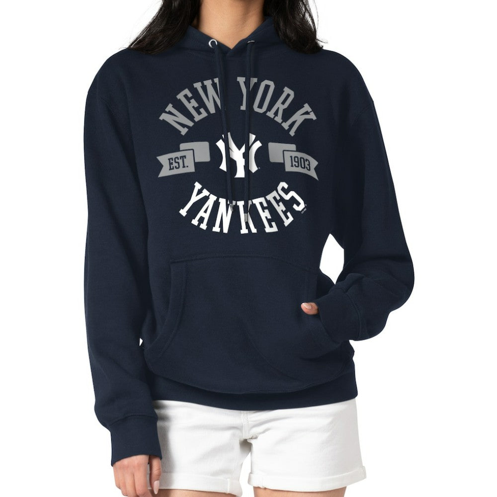 New York Yankees G-III 4Her by Carl Banks Women's City Graphic Pullover Hoodie Navy