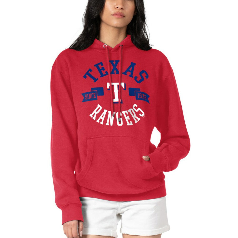 Texas Rangers G-III 4Her by Carl Banks Women's City Graphic Pullover Hoodie Red