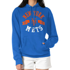 New York Mets G-III 4Her by Carl Banks Women's City Graphic Pullover Hoodie Royal