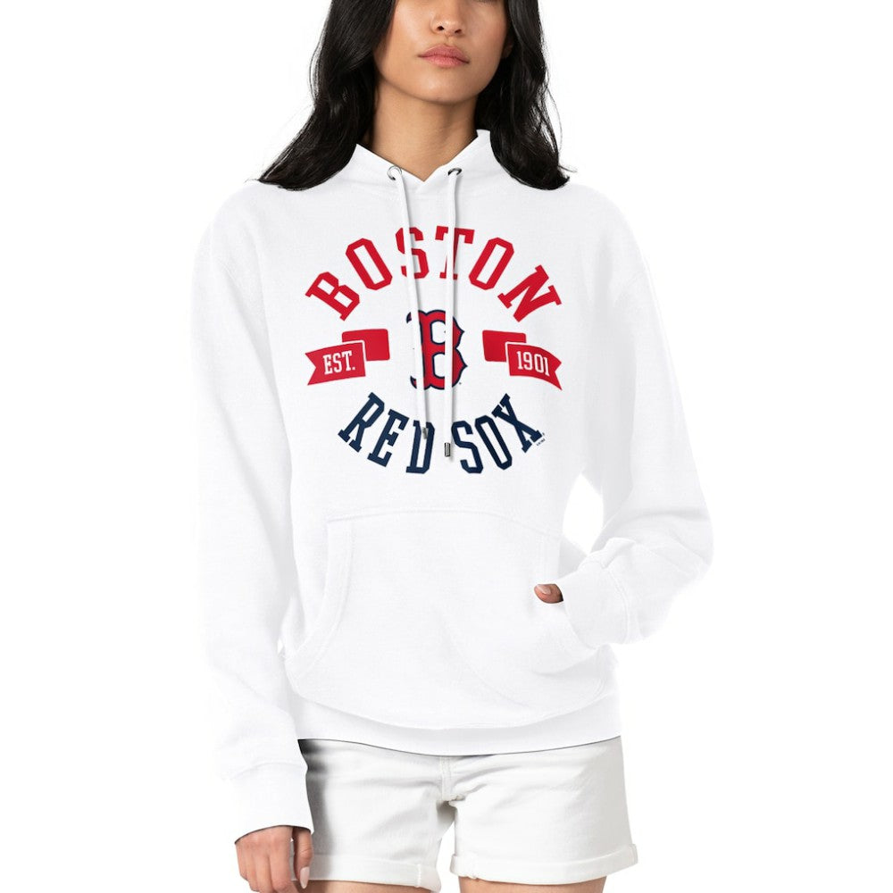 Boston Red Sox G-III 4Her by Carl Banks Women's City Graphic Pullover Hoodie White