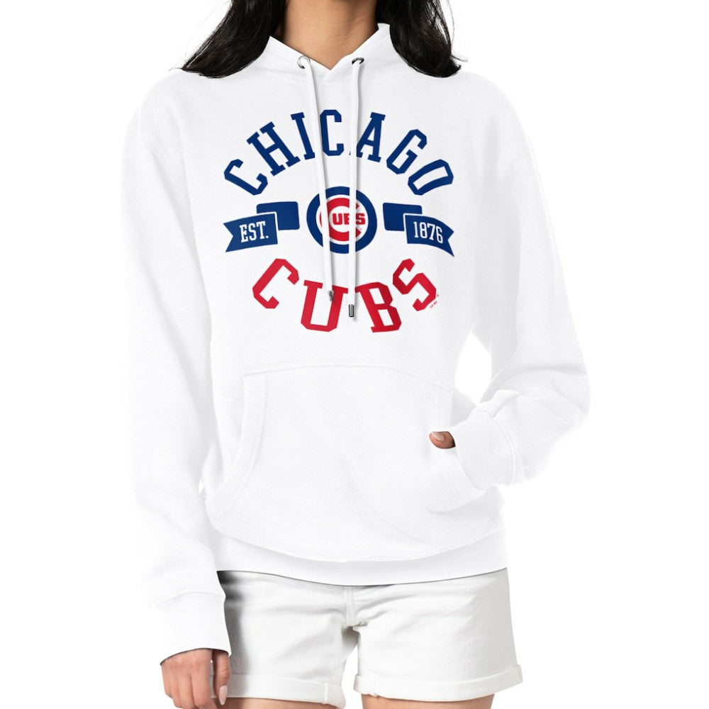 Chicago Cubs G-III 4Her by Carl Banks Women's City Graphic Pullover Hoodie White