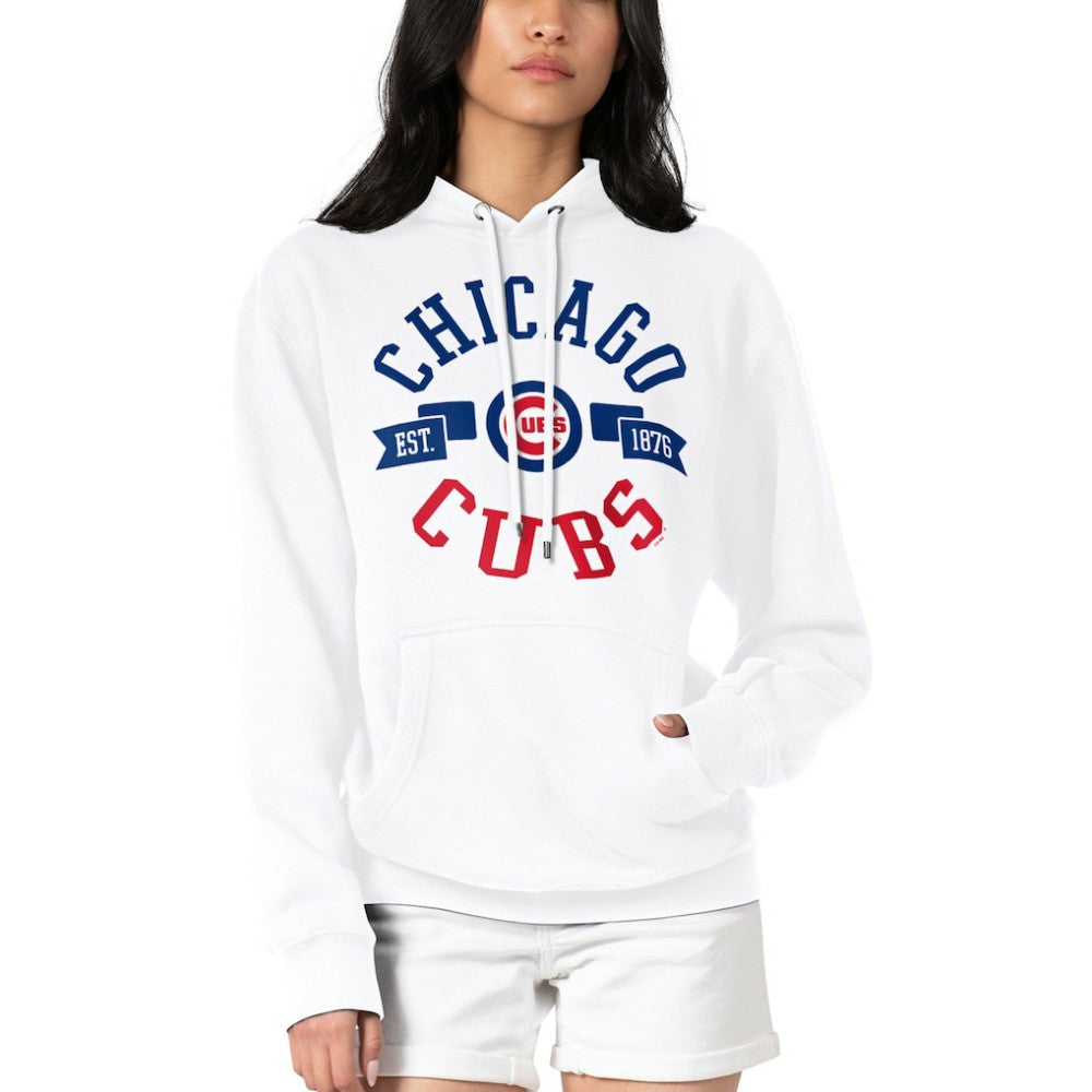 Chicago Cubs G-III 4Her by Carl Banks Women's City Graphic Pullover Hoodie White