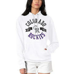 Colorado Rockies G-III 4Her by Carl Banks Women's City Graphic Pullover Hoodie White