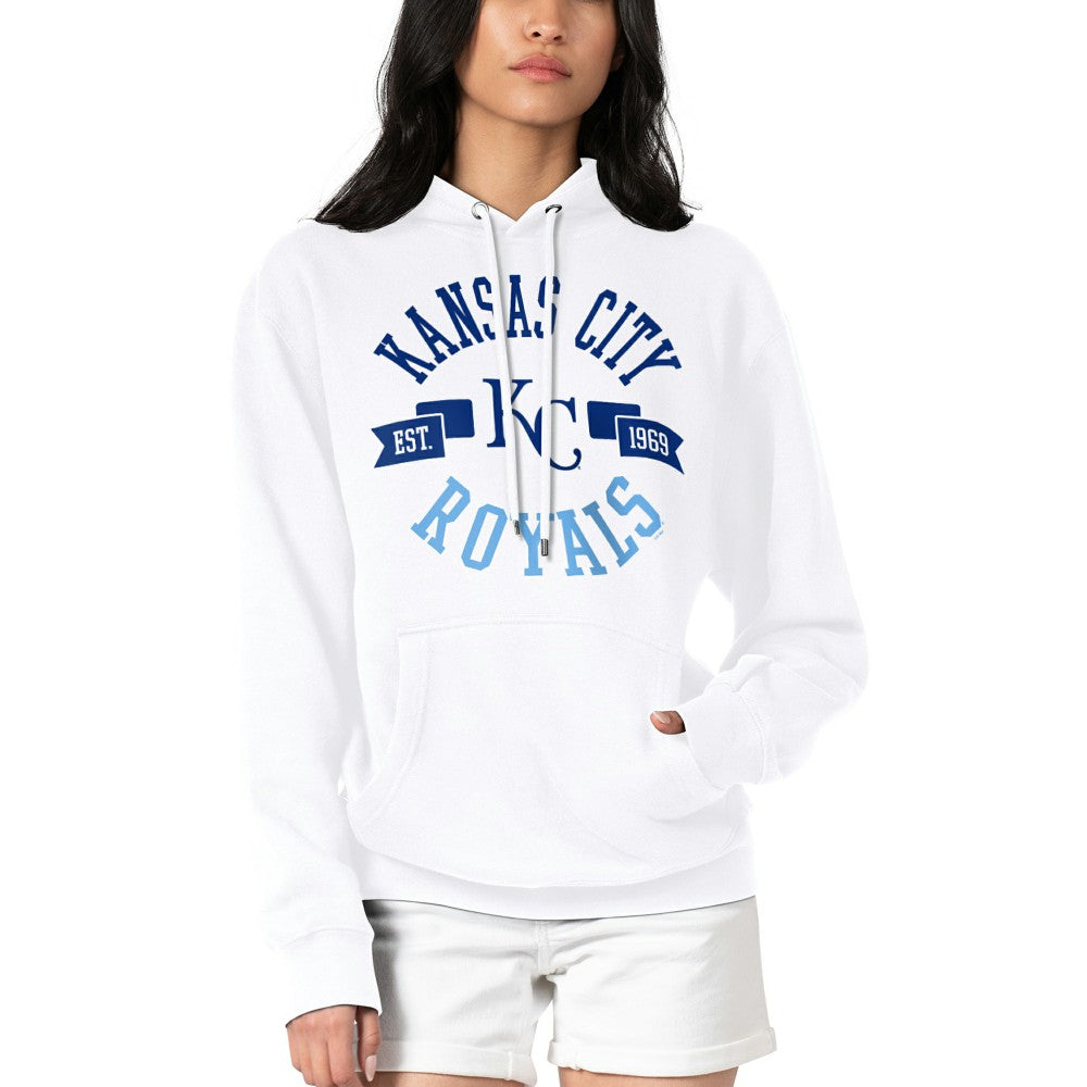 Kansas City Royals G-III 4Her by Carl Banks Women's City Graphic Pullover Hoodie White