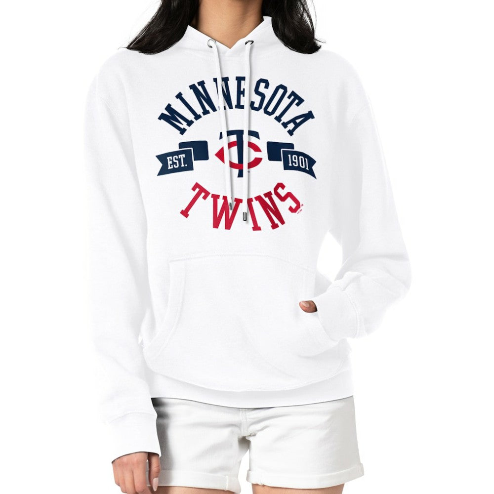 Minnesota Twins G-III 4Her by Carl Banks Women's City Graphic Pullover Hoodie White