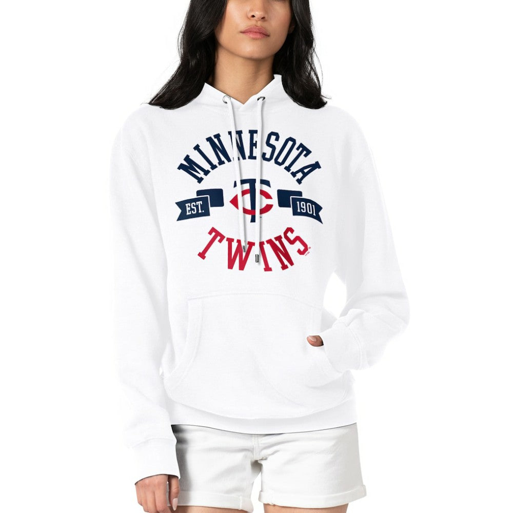Minnesota Twins G-III 4Her by Carl Banks Women's City Graphic Pullover Hoodie White