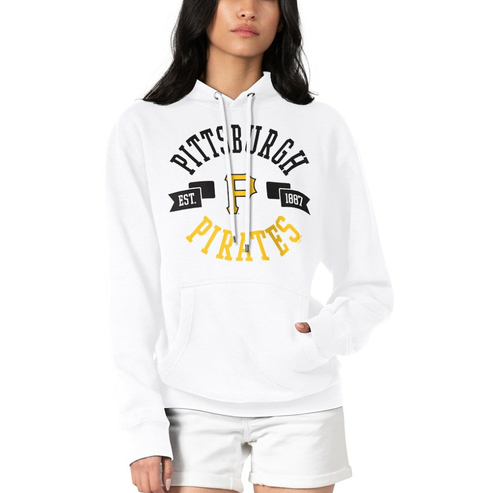 Pittsburgh Pirates G-III 4Her by Carl Banks Women's City Graphic Pullover Hoodie White