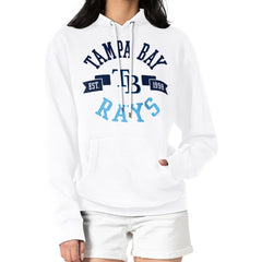 Tampa Bay Rays G-III 4Her by Carl Banks Women's City Graphic Pullover Hoodie White