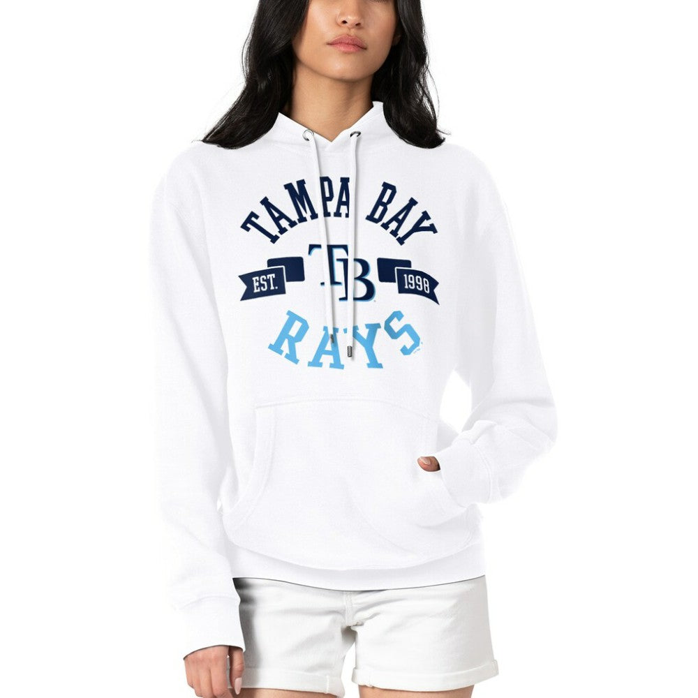 Tampa Bay Rays G-III 4Her by Carl Banks Women's City Graphic Pullover Hoodie White
