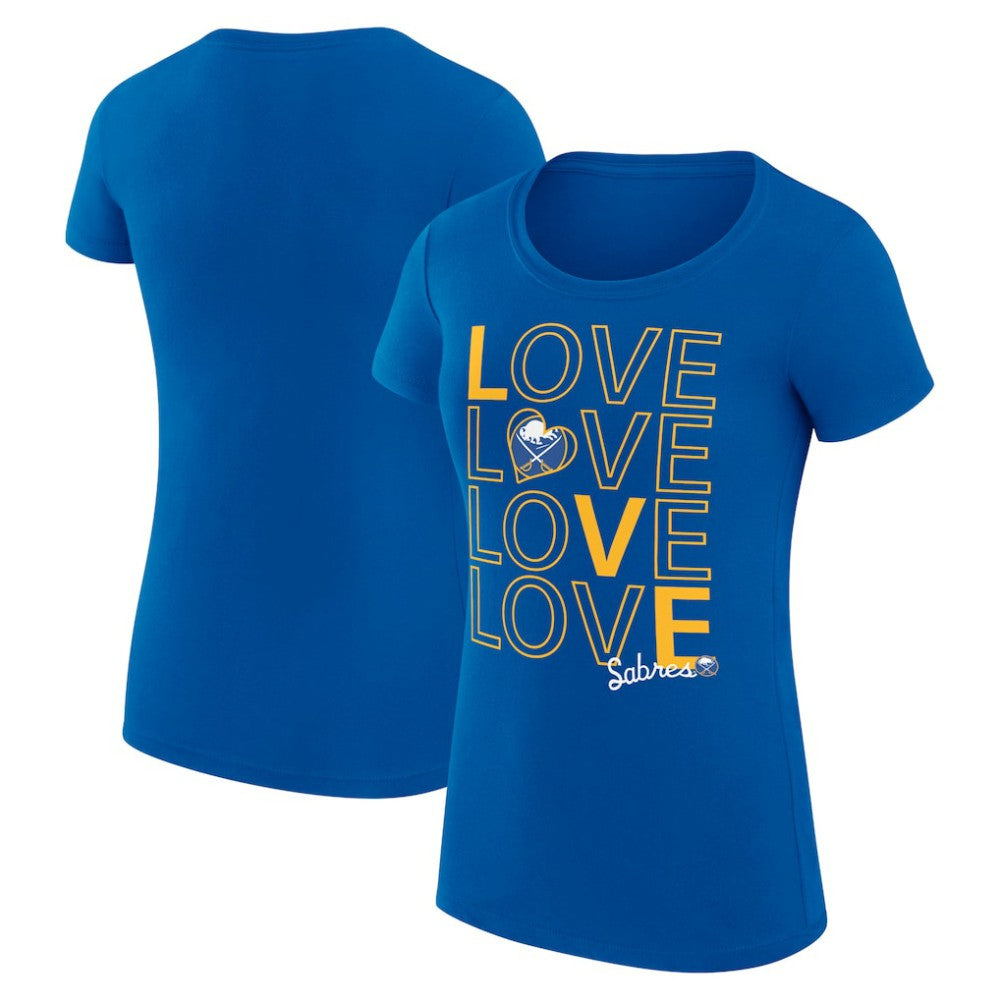Buffalo Sabres G-III 4Her by Carl Banks Women's Super-Slim Fit Lightweight Hockey Love T-Shirt Royal