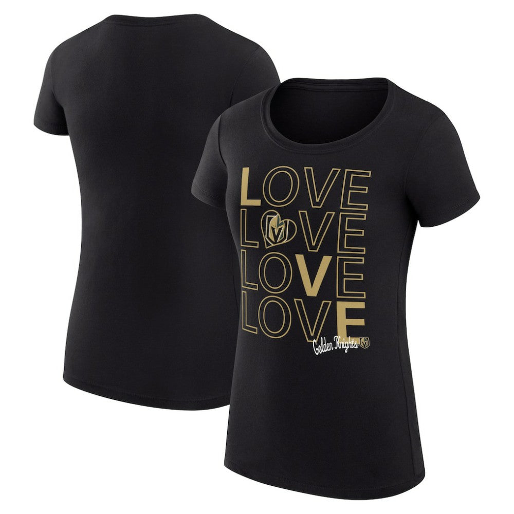 Vegas Golden Knights G-III 4Her by Carl Banks Women's Super-Slim Fit Lightweight Hockey Love T-Shirt Black
