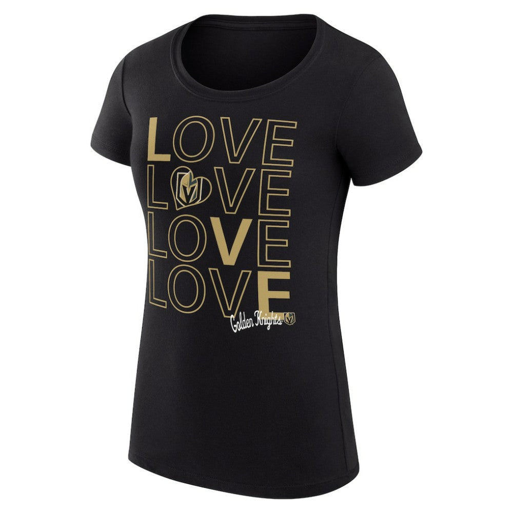 Vegas Golden Knights G-III 4Her by Carl Banks Women's Super-Slim Fit Lightweight Hockey Love T-Shirt Black