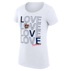 Florida Panthers G-III 4Her by Carl Banks Women's Super-Slim Fit Lightweight Hockey Love T-Shirt White