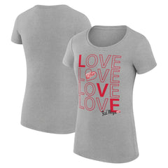 Detroit Red Wings G-III 4Her by Carl Banks Women's Super-Slim Fit Lightweight Hockey Love T-Shirt Heather Gray