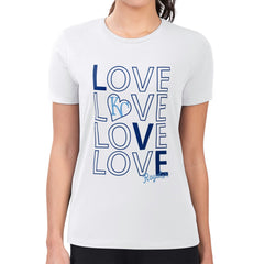 Kansas City Royals G-III 4Her by Carl Banks Women's Super-Slim Fit Lightweight Love Graphic Team T-Shirt White