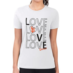 San Francisco Giants G-III 4Her by Carl Banks Women's Super-Slim Fit Lightweight Love Graphic Team T-Shirt White