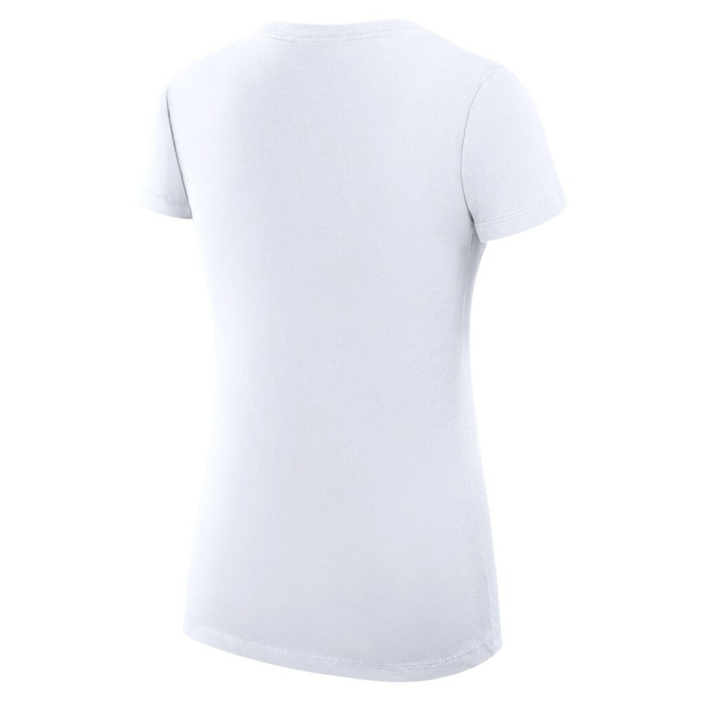 San Diego Padres G-III 4Her by Carl Banks Women's Super-Slim Fit Lightweight Love Graphic Team V-Neck T-Shirt White